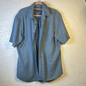 Woolrich Men's Blue Plaid Casual Shirt